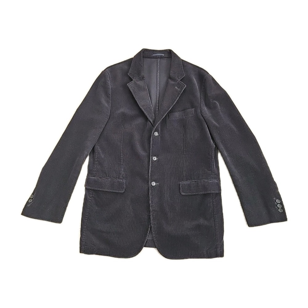 Walker Slater Sports Jacket Mens 44 Black Corduroy Blazer Coat‎ 3 Buttons Preppy